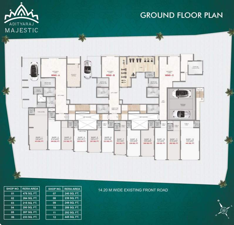  majestic Adityaraj Majestic  Wing A Cluster Plan