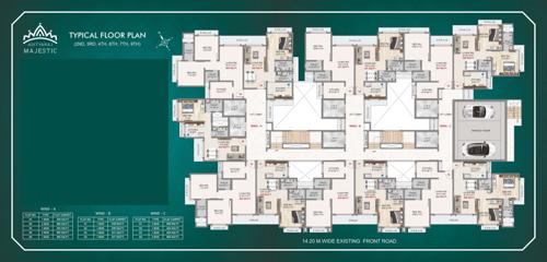  majestic Adityaraj Majestic- Wing A Cluster Plan