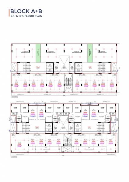  skyline A, B Cluster Plan From Ground To 1st Floor