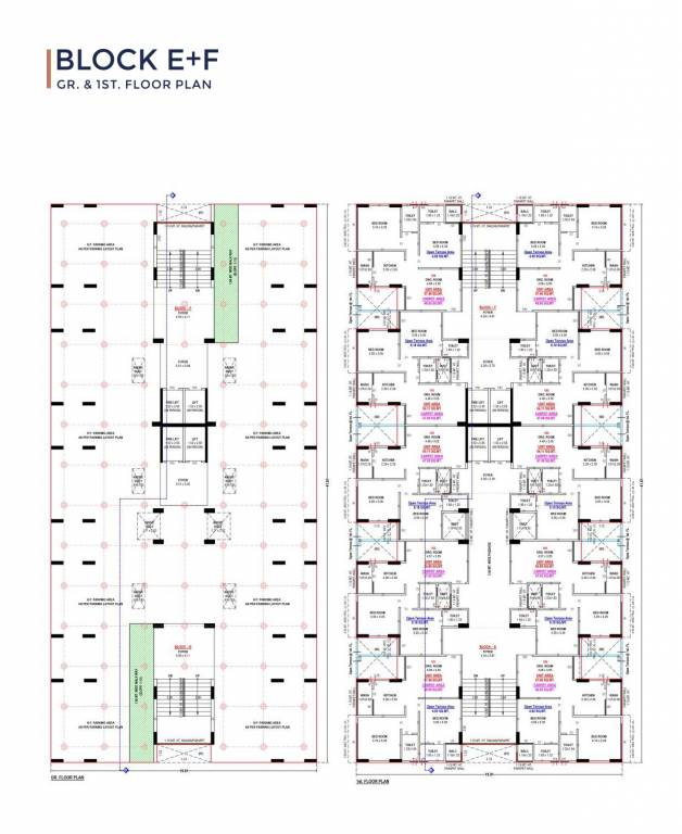  skyline E, F Cluster Plan From Ground To 1st Floor