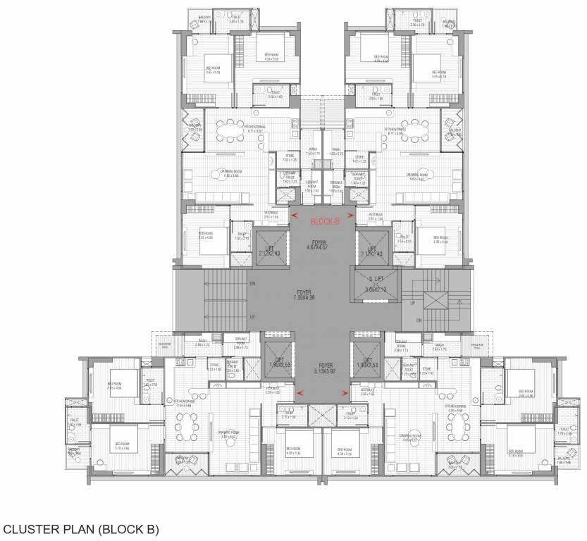  oeuvre iconic B Typical Cluster Plan