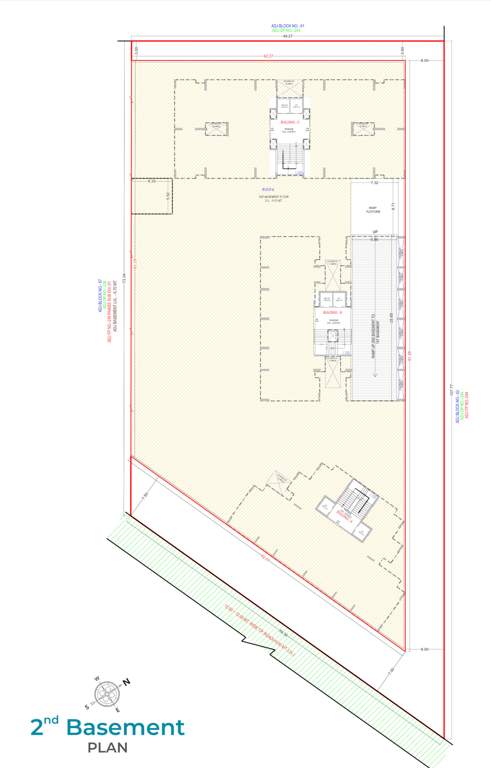  pratishtha classic Block A,B & C Basement 2 Floor Cluster Plan
