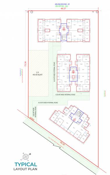  pratishtha-classic Block A ,B & C Typical Floor Cluster Plan
