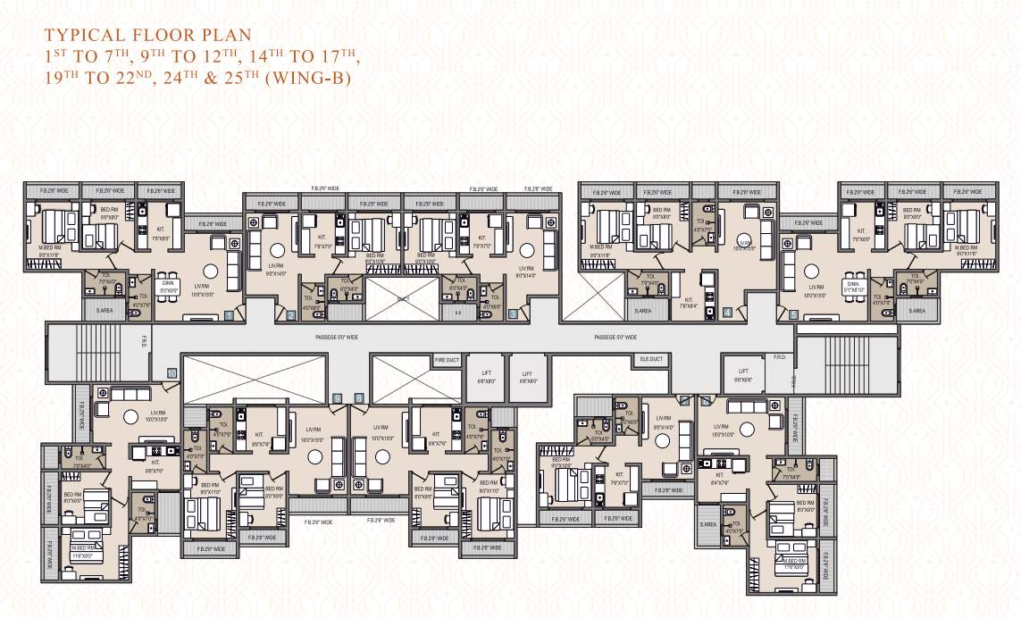  galaxy Galaxy Cluster Plan from 1st to 25th Floor