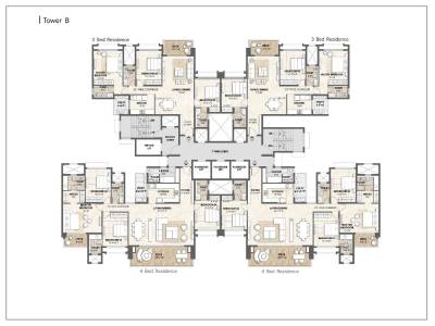  azur Tower B Cluster Plan