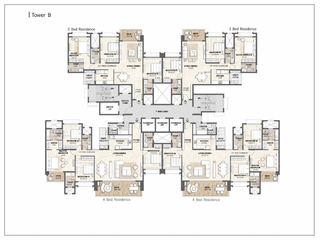  azur Tower B Cluster Plan