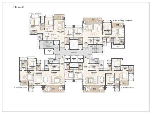  azur Tower C Cluster Plan