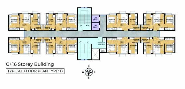  chitrapatjanak-dadasaheb-phalke-township-phase-1 B1,B2,B3 Cluster Plan For Typical Floor Plan