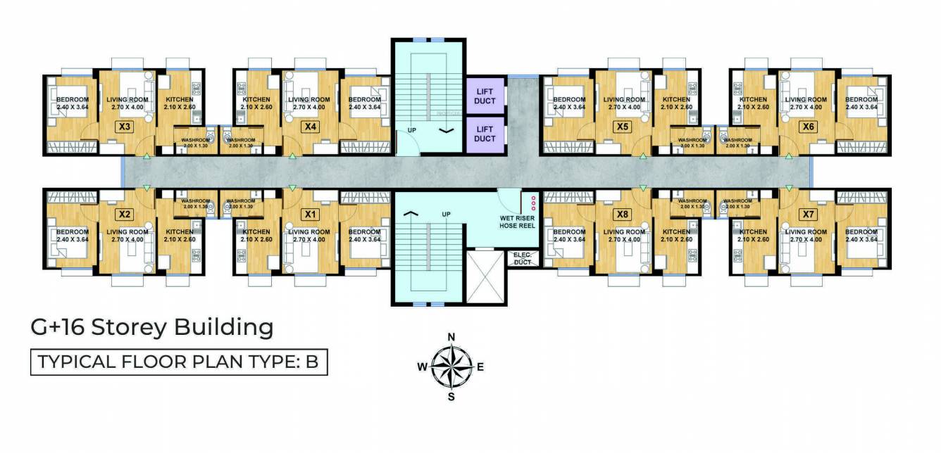 chitrapatjanak dadasaheb phalke township phase 1 B1,B2,B3 Cluster Plan For Typical Floor Plan