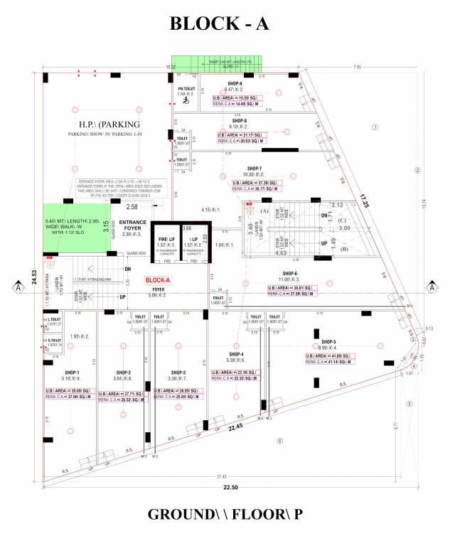  sundaram sparsh Block A Ground Floor Cluster Plan