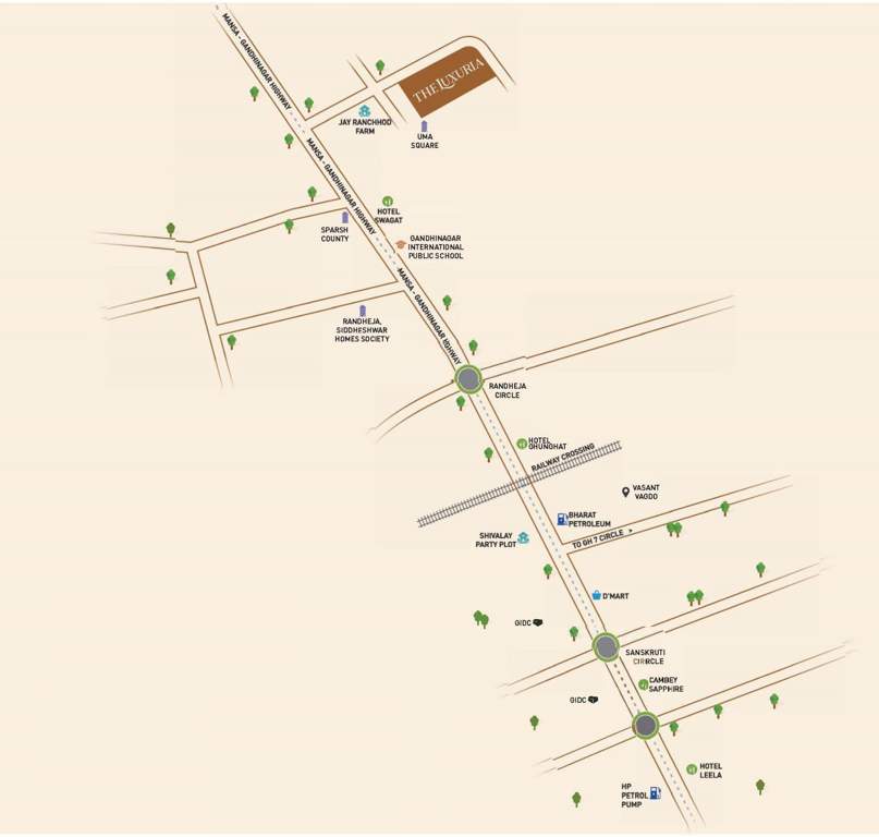  the luxuria Location Plan