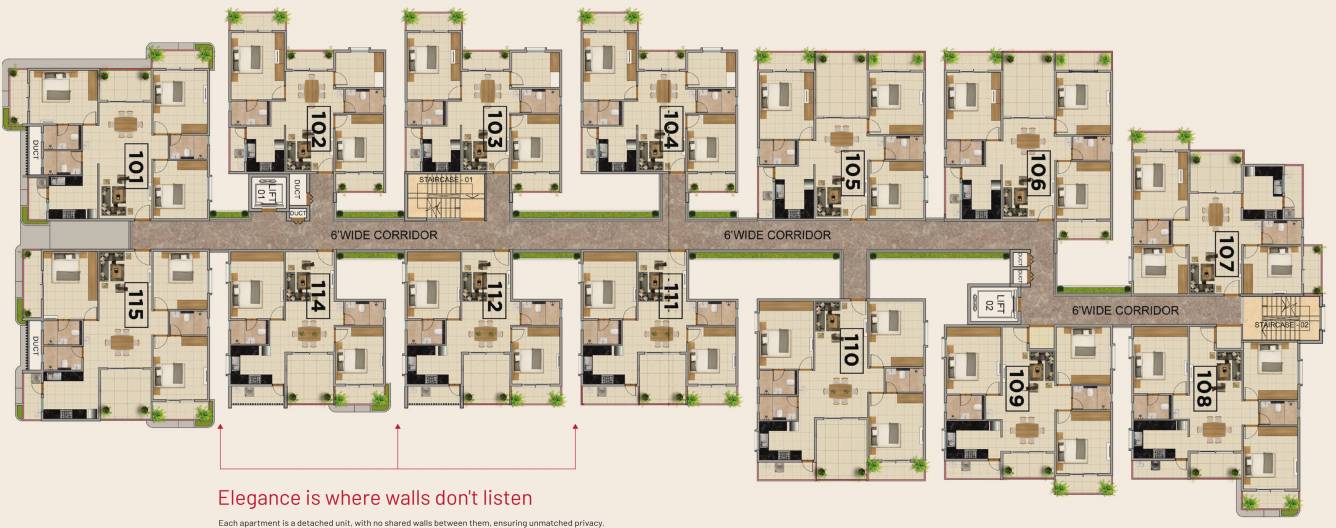  oaklyn Tower 1 Cluster Plan