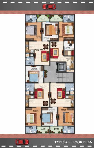  krishna-vatika-2 Krishna Vatika 2 TYpical Floor Cluster Plan