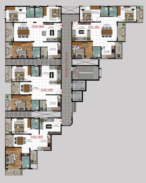  varad Block A Cluster Plan For Typical Floor Plan