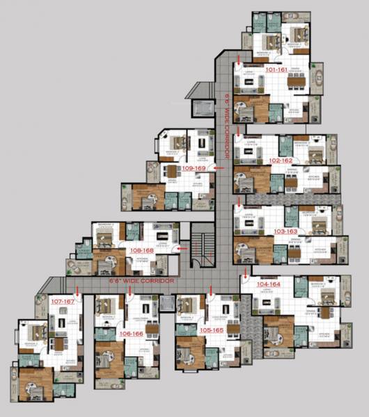  varad Block B Cluster Plan For Typical Floor Plan