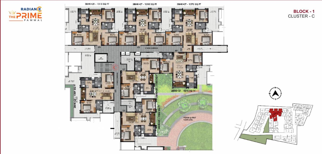 the prime Block 1 C Cluster Plan