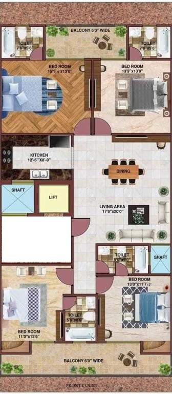  green field floors Green Field Floors Cluster Plan For Typical Floor Plan