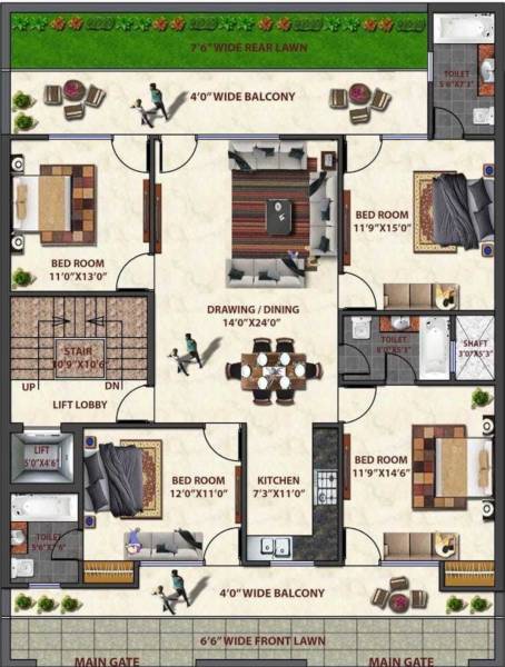iPropy Builder Floor Typical Cluster Plan builder-floors iPropy Builder Floor Typical Cluster Plan