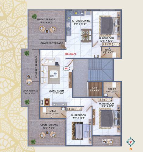  anant-niwas Anant Niwas Cluster Plan for 4th Floor