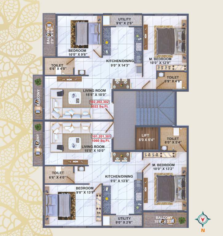 anant niwas Anant Niwas Cluster Plan from 1st to 3rd Floor