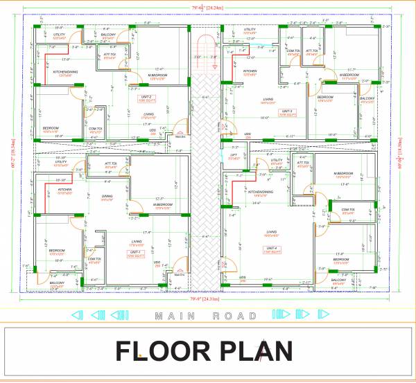 homes Homes Cluster Plan from 1st to 5th Floor
