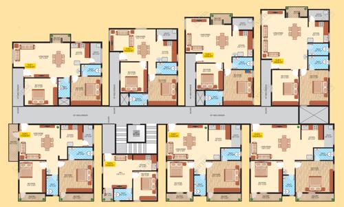  sai-pearl-apartment Sai Pearl Apartment Cluster Plan For Typical Floor Plan