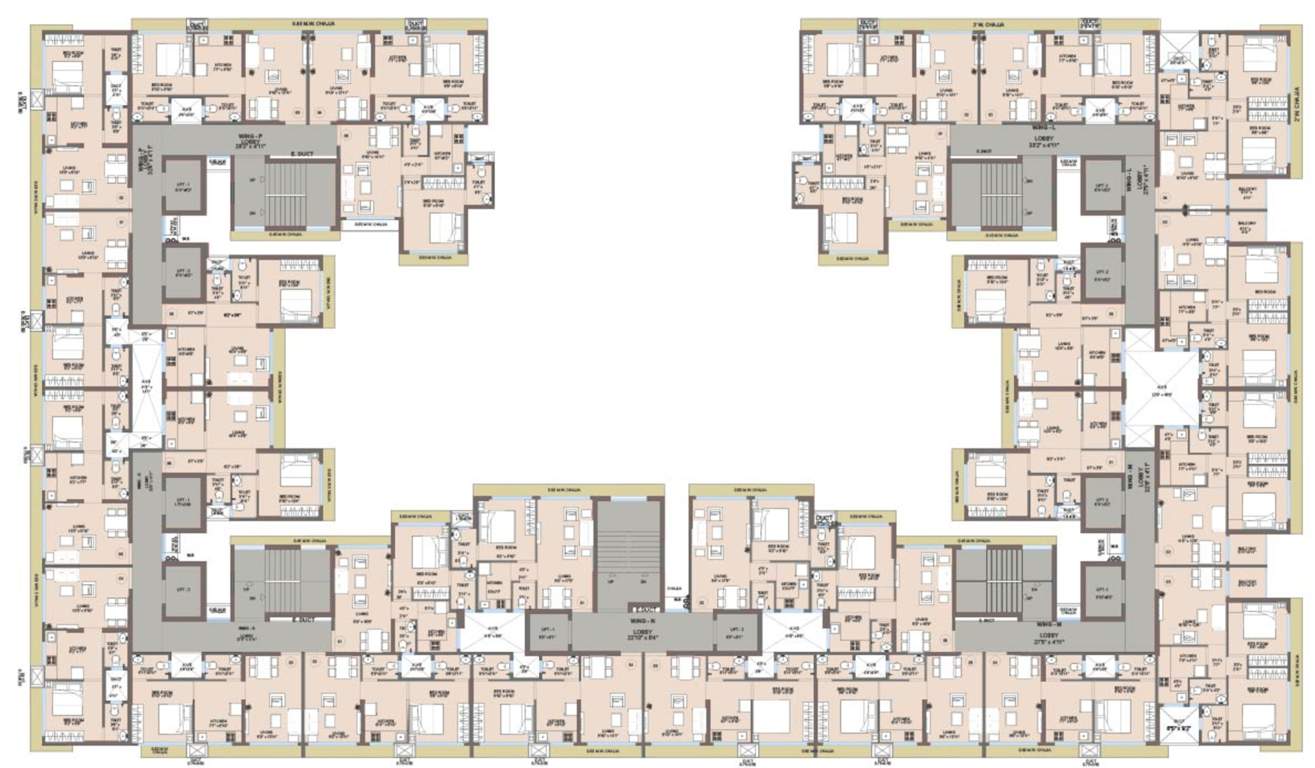  galaxy heights tower iii wing l to p Tower 3 Wing L,M,N,O,P Cluster Plan For Ground Floor