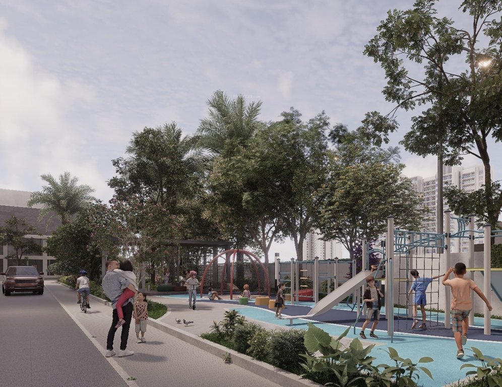 the courtyard Children's play area