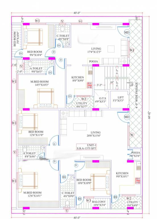  arka breeze Block A Cluster Plan from 1st to 5th Floor