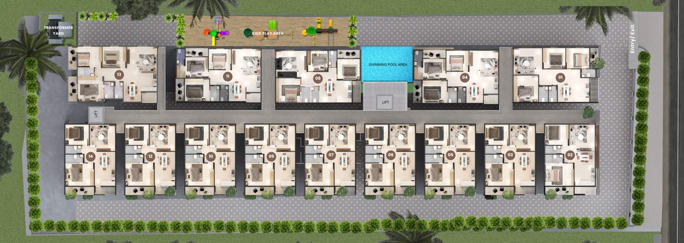  vasatham Vasatham Cluster Plan For Typical Floor Plan