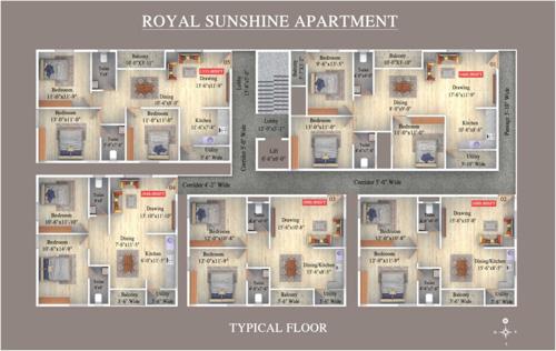 sunshine-apartment Sunshine Apartment Cluster Plan from 1st to 5th Floor
