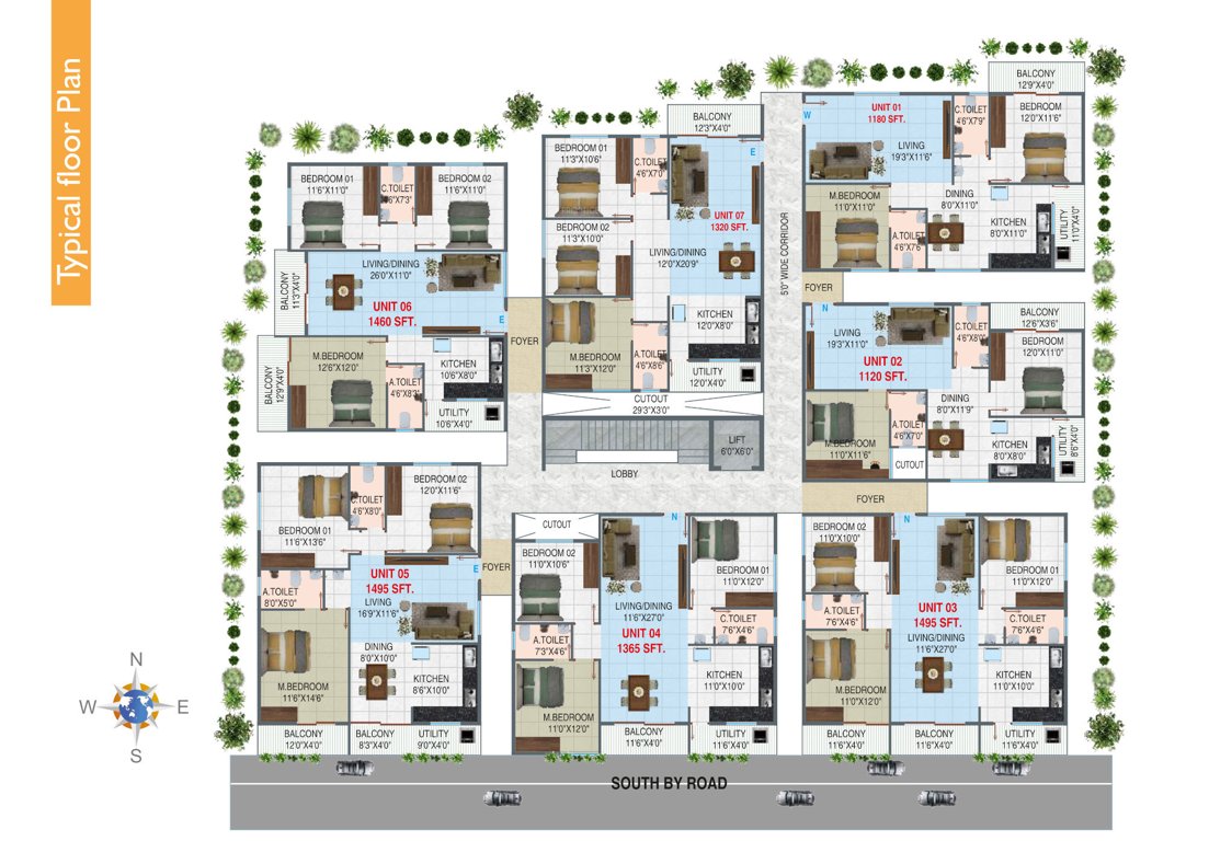  felicity Felicity Cluster Plan from 1st to 4th Floor