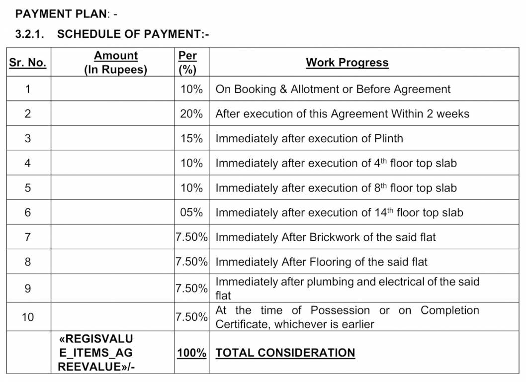 krystal-one-phase-iv Construction Linked Payment (CLP) Payment Plan