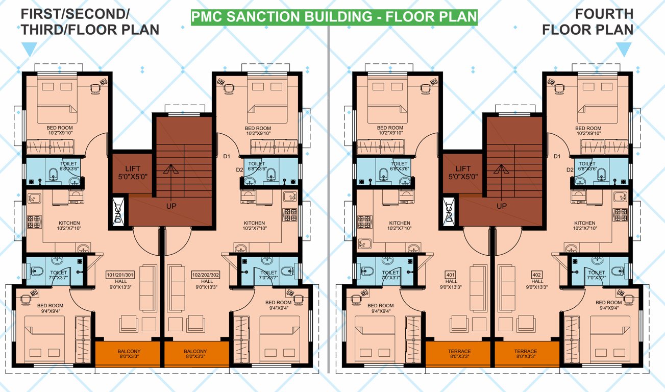  vasant kunj Vasant Kunj Cluster Plan from 1st to 4th Floor