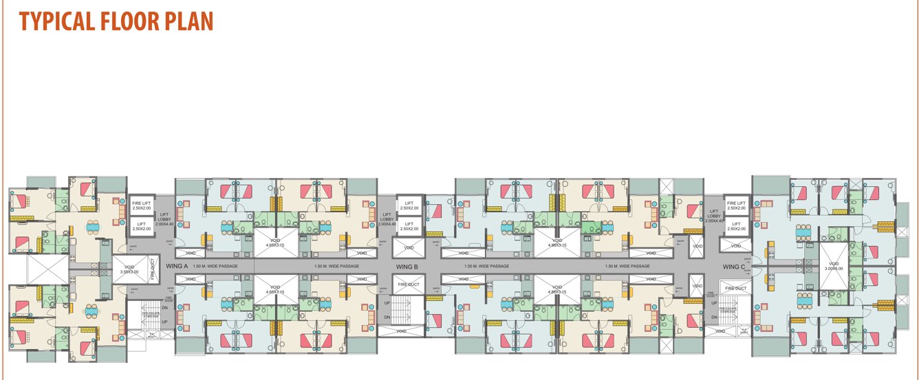  eastern front C Wing Typical Cluster Plan