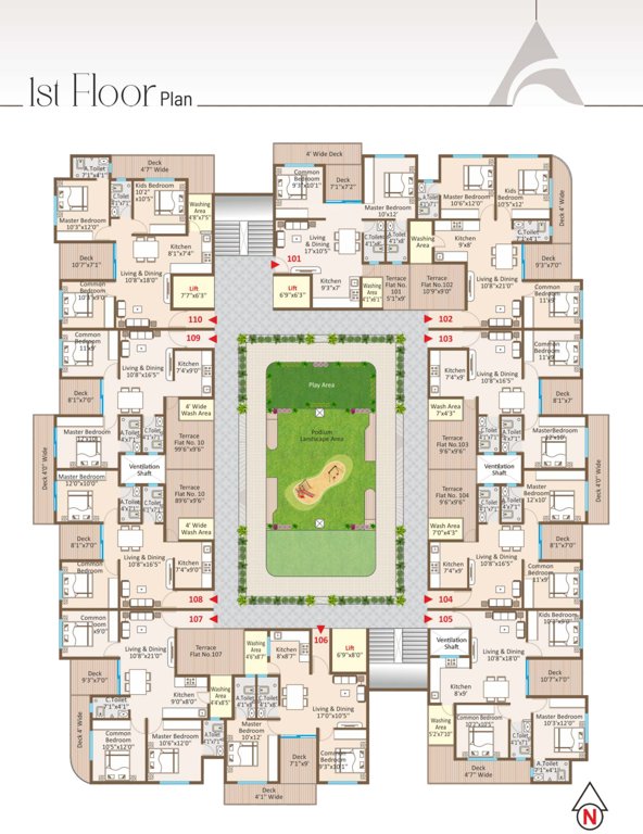  sai villa 9 Sai Villa 9 Cluster Plan for 1st Floor