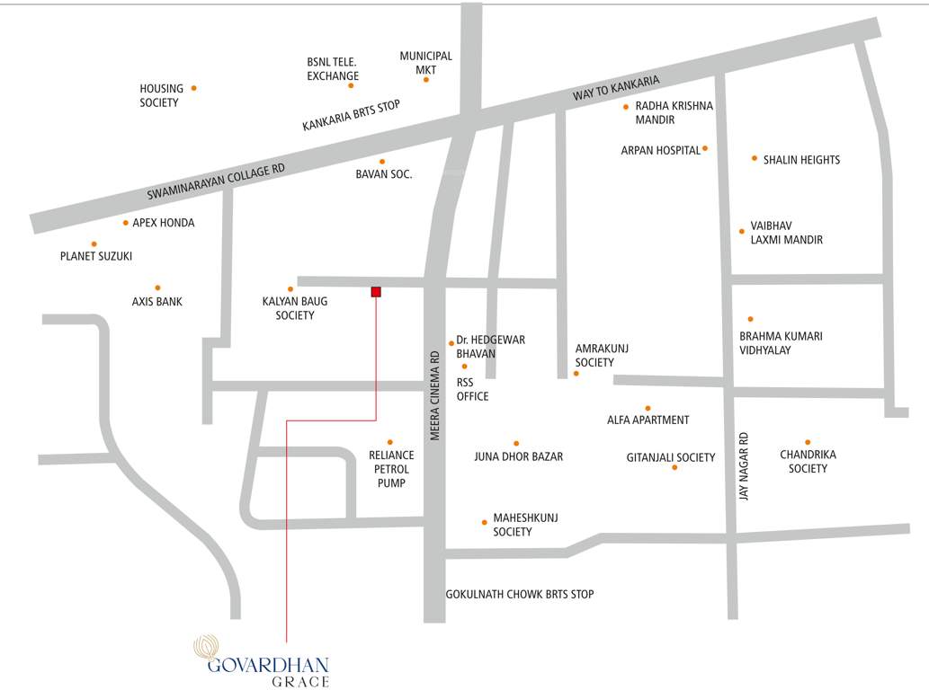  govardhan grace Location Plan