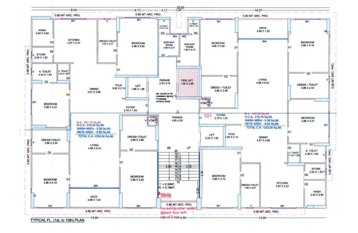  elrica A Cluster Plan From 1st To 10th Floor