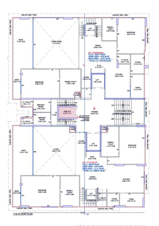  elrica B Cluster Plan For 11th Floor