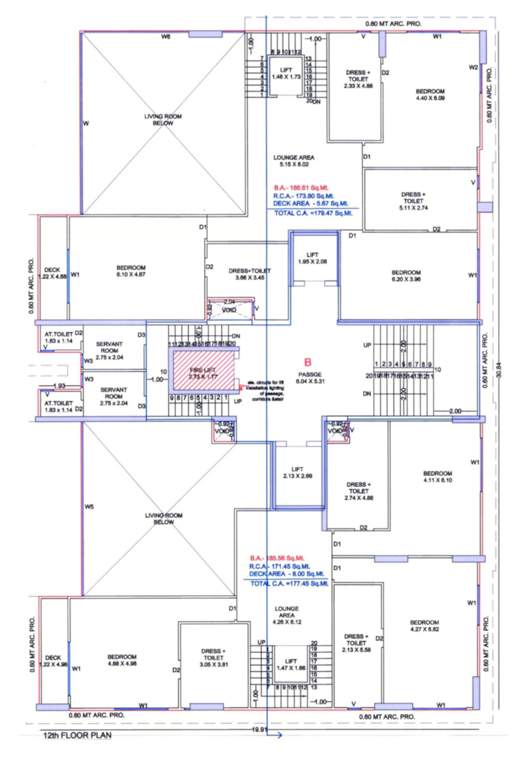  elrica B Cluster Plan For 12th Floor