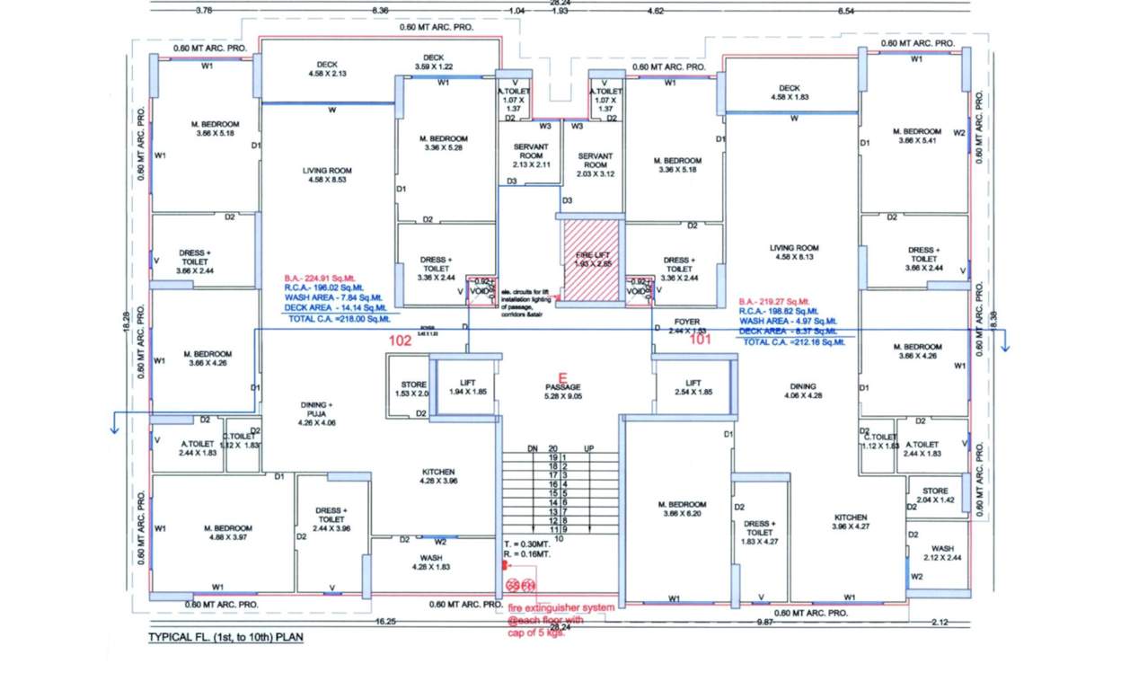  elrica E Cluster Plan From 1st To 10th Floor