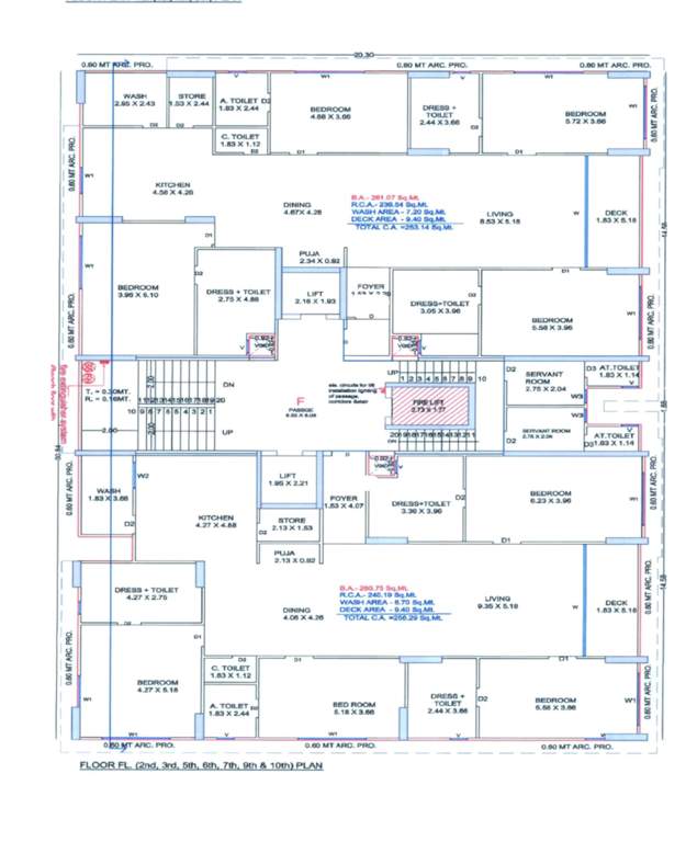  elrica F Cluster Plan For 2nd, 3rd, 5th, 6th, 7th, 9th And 10th Floor