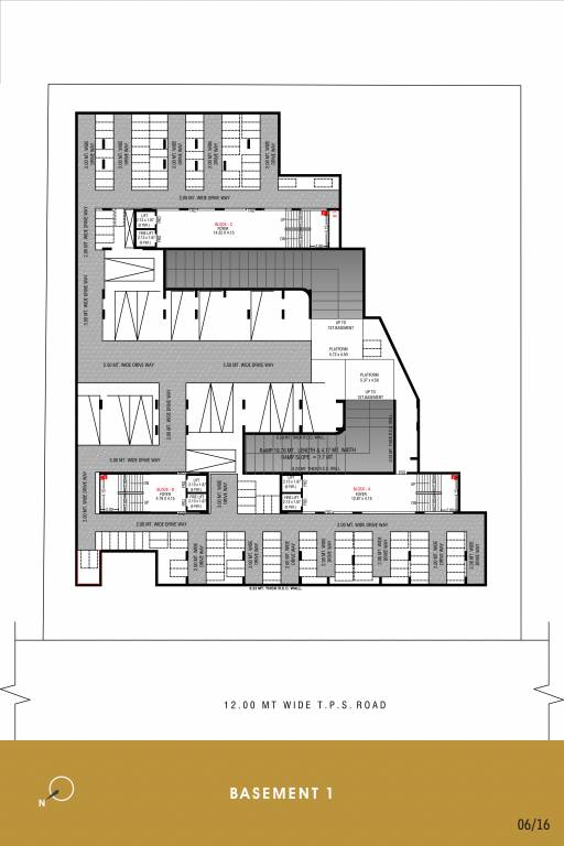  radhe county Block A, B And C Cluster Plan for Basement 1Floor