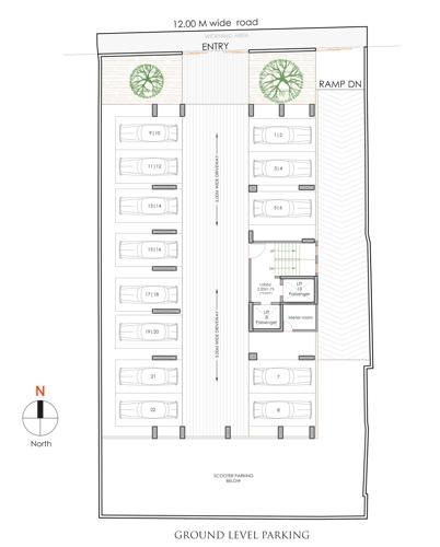  gangadhar-apartments Gangadhar Apartments Cluster Plan for ground Floor
