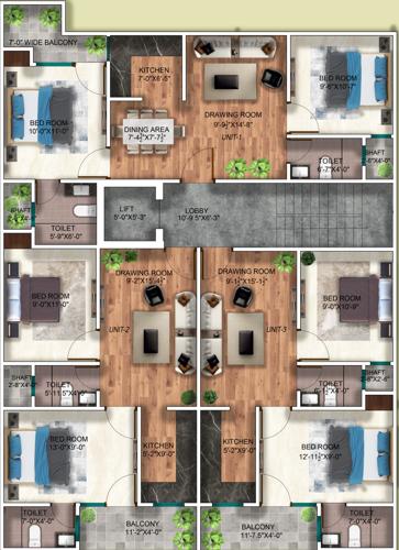  sanskriti-homes Sanskriti Homes Cluster Plan For Typical Floor Plan