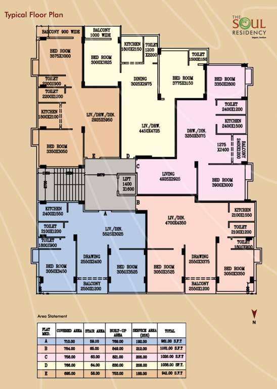  the soul residency The Soul Residency Cluster Plan from 1st to 6th Floor