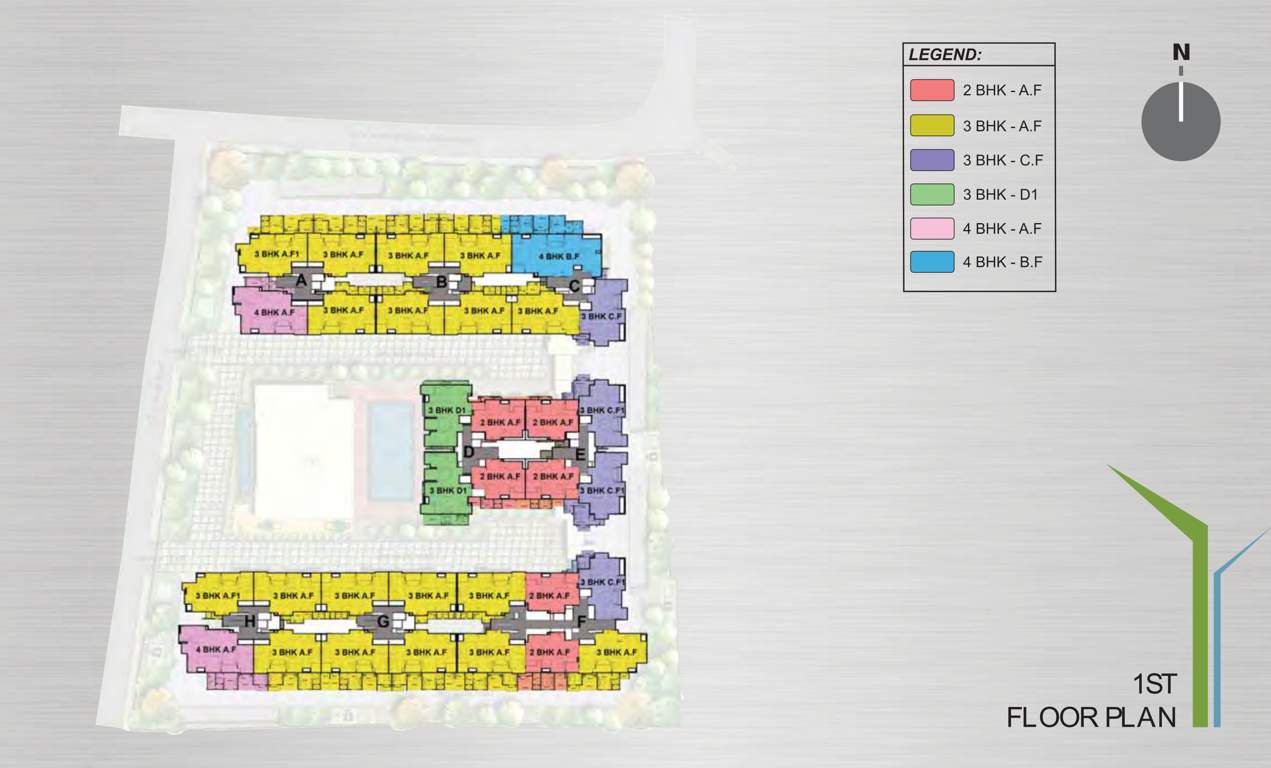  arista phase 2 Block F, G And H Cluster Plan for 1st Floor