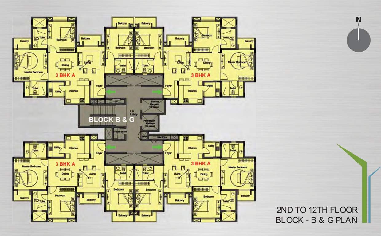 arista phase 2 Block G Cluster Plan from 2nd to 12th Floor