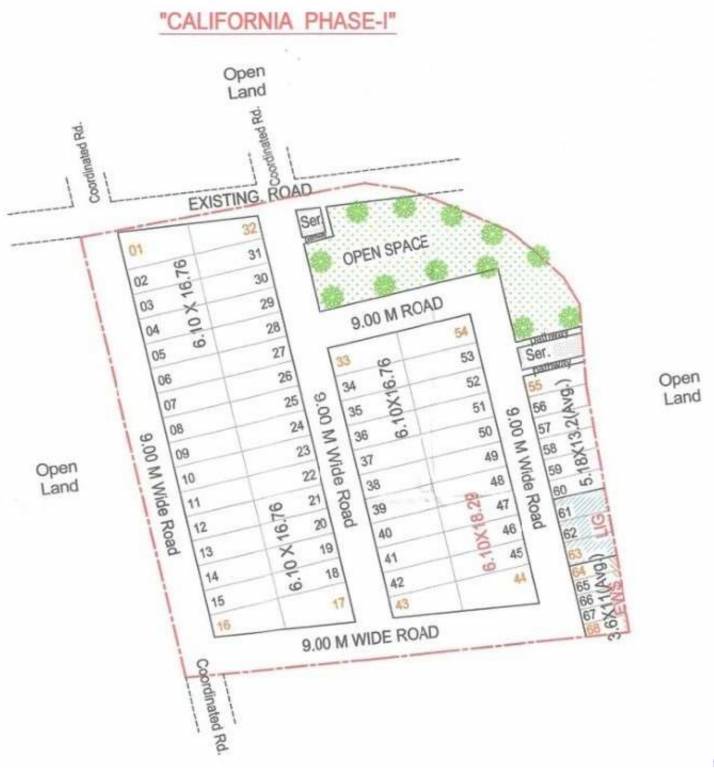  california phase i Layout Plan
