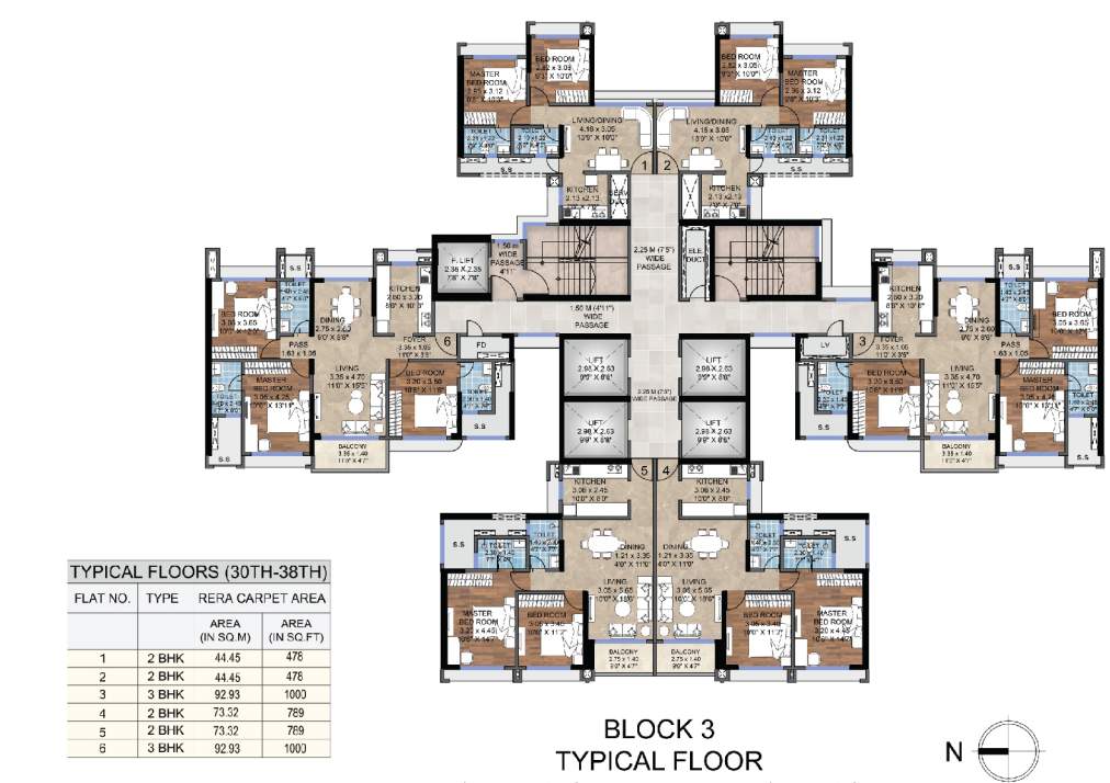  miraya divine Building No 3 Cluster Plan